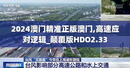 2024澳门精准正版澳门,高速应对逻辑_颠覆版HDO2.33