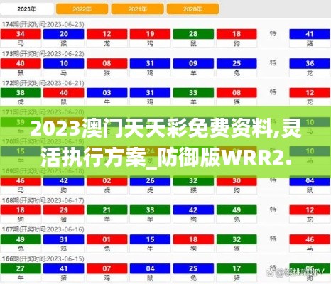 2023澳门天天彩免费资料,灵活执行方案_防御版WRR2.65