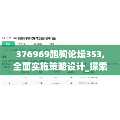 376969跑狗论坛353,全面实施策略设计_探索版VAN2.63