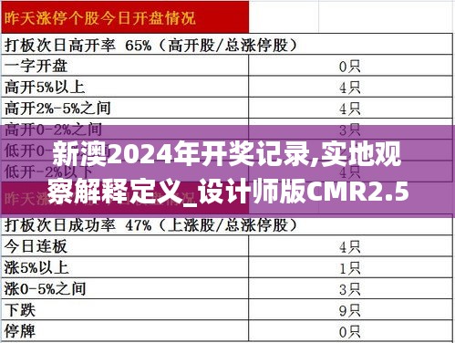 新澳2024年开奖记录,实地观察解释定义_设计师版CMR2.53