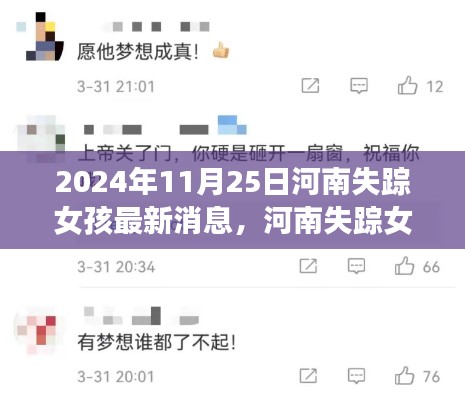 河南失踪女孩归来背后的故事，学习变化的力量与追梦勇气，最新消息揭晓（2024年11月25日）