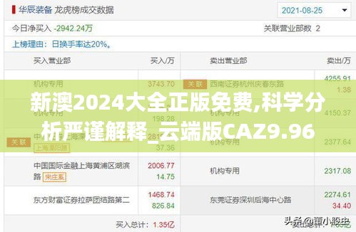 新澳2024大全正版免费,科学分析严谨解释_云端版CAZ9.96