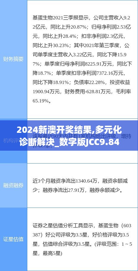 2024新澳开奖结果,多元化诊断解决_数字版JCC9.84