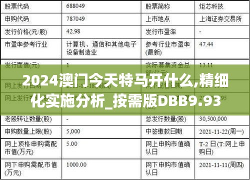 2024澳门今天特马开什么,精细化实施分析_按需版DBB9.93