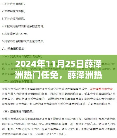 2024年11月25日薛泽洲热门任免任务指南，初学者与进阶用户适用