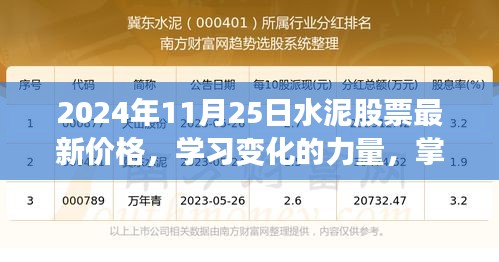 掌握未来财富密码，水泥股票最新价格与变化力量引领财富自由之旅