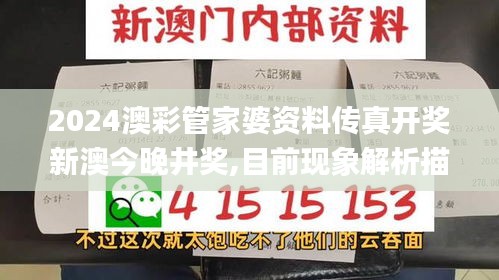 2024澳彩管家婆资料传真开奖新澳今晚井奖,目前现象解析描述_拍照版NOJ8.56