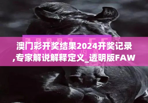 澳门彩开奖结果2024开奖记录,专家解说解释定义_透明版FAW94.213