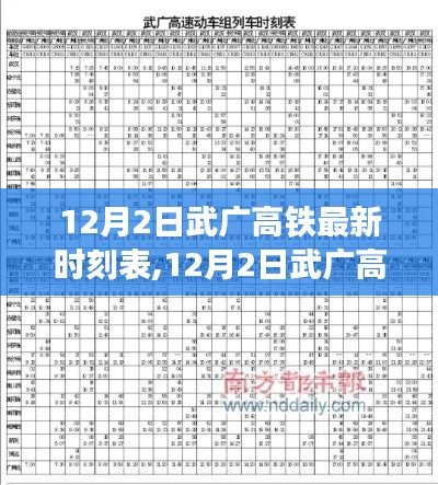 12月2日武广高铁最新时刻表解析与旅行规划指南