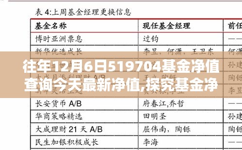 探究基金净值波动背后的投资逻辑，以519704基金为例，最新净值查询报告出炉！