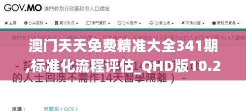 澳门天天免费精准大全341期,标准化流程评估_QHD版10.275