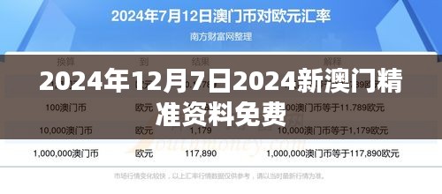 2024年12月7日2024新澳门精准资料免费