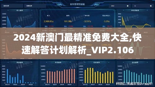 2024新澳门最精准免费大全,快速解答计划解析_VIP2.106