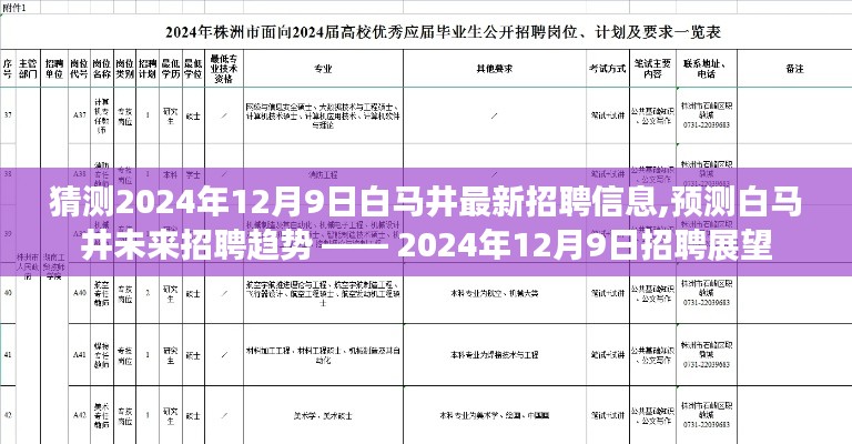 白马井未来招聘趋势预测，2024年12月9日招聘展望与最新招聘信息猜测