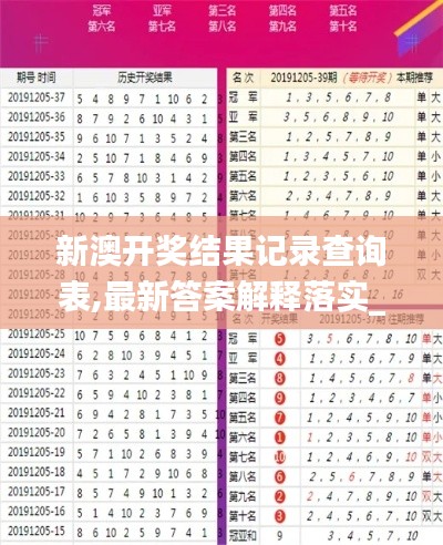 新澳开奖结果记录查询表,最新答案解释落实_Device7.567