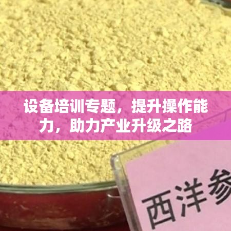 设备培训专题，提升操作能力，助力产业升级之路