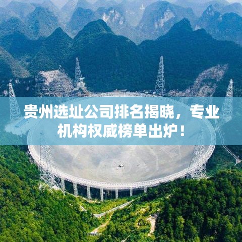 贵州选址公司排名揭晓，专业机构权威榜单出炉！