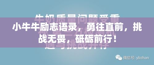 小牛牛励志语录，勇往直前，挑战无畏，砥砺前行！