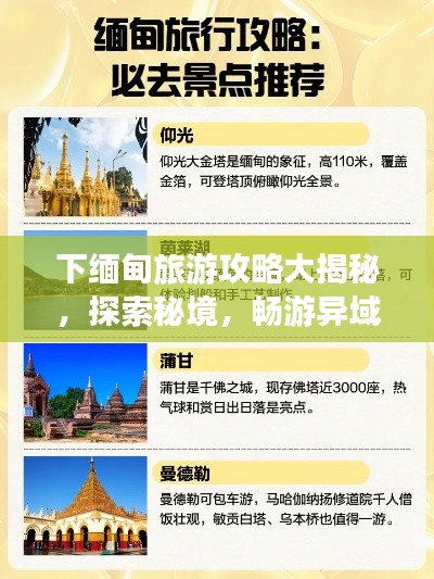 下缅甸旅游攻略大揭秘，探索秘境，畅游异域风情！