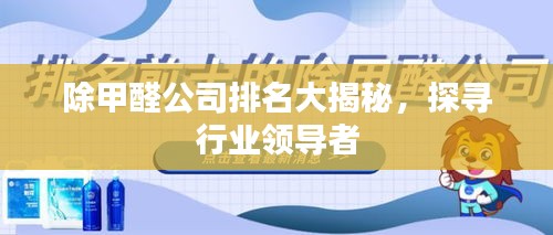 除甲醛公司排名大揭秘，探寻行业领导者